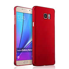 Cover Plastica Rigida Opaca per Samsung Galaxy Note 5 N9200 N920 N920F Rosso