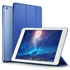 Cover Portafoglio In Pelle con Supporto L01 per Apple iPad Air Blu