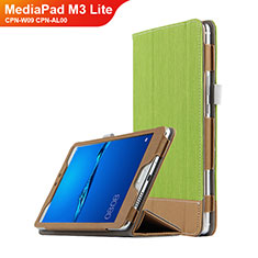 Cover Portafoglio In Pelle con Supporto L01 per Huawei MediaPad M3 Lite 8.0 CPN-W09 CPN-AL00 Verde