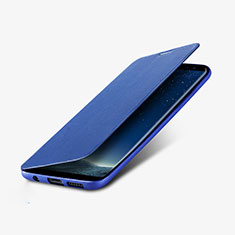 Cover Portafoglio In Pelle con Supporto L02 per Samsung Galaxy S8 Plus Blu