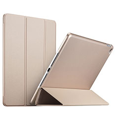 Cover Portafoglio In Pelle con Supporto L08 per Apple iPad Mini 4 Oro