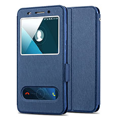 Cover Portafoglio In Pelle con Supporto per Huawei Honor 4X Blu