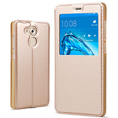 Cover Portafoglio In Pelle con Supporto per Huawei Honor 6C Pro Oro