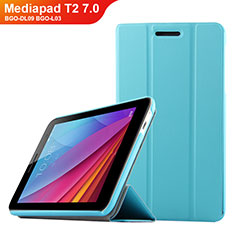 Cover Portafoglio In Pelle con Supporto per Huawei Mediapad T2 7.0 BGO-DL09 BGO-L03 Cielo Blu