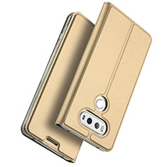 Cover Portafoglio In Pelle con Supporto per LG G6 Oro