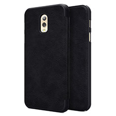 Cover Portafoglio In Pelle con Supporto per Samsung Galaxy J7 Plus Nero