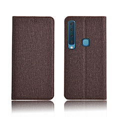 Cover Portafoglio In Pelle Cover con Supporto per Samsung Galaxy A9 (2018) A920 Marrone