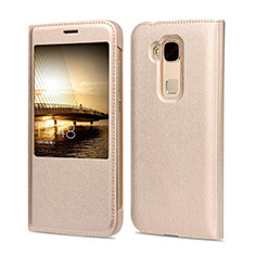 Cover Portafoglio In Pelle per Huawei G8 Oro