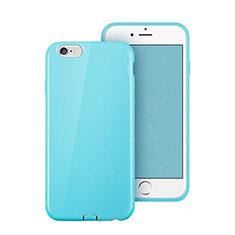 Cover Silicone Morbida Lucido per Apple iPhone 6 Cielo Blu