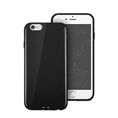 Cover Silicone Morbida Lucido per Apple iPhone 6 Plus Nero
