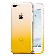 Cover Silicone Trasparente Ultra Slim Morbida Sfumato G01 per Apple iPhone 8 Plus Giallo