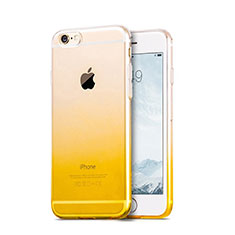 Cover Silicone Trasparente Ultra Slim Morbida Sfumato Z01 per Apple iPhone 6 Plus Giallo