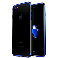 Cover Silicone Trasparente Ultra Sottile Morbida H02 per Apple iPhone 6 Plus Blu