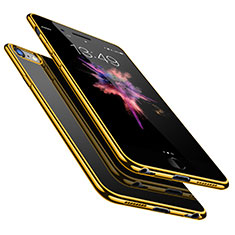 Cover Silicone Trasparente Ultra Sottile Morbida H04 per Apple iPhone 6 Plus Oro