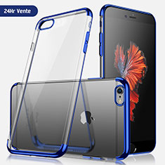Cover Silicone Trasparente Ultra Sottile Morbida H04 per Apple iPhone SE (2020) Blu