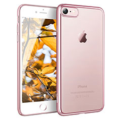 Cover Silicone Trasparente Ultra Sottile Morbida H11 per Apple iPhone 8 Oro Rosa