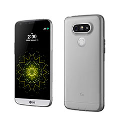 Cover Silicone Trasparente Ultra Sottile Morbida per LG G5 Grigio