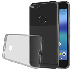 Cover Silicone Trasparente Ultra Sottile Morbida T02 per Google Pixel XL Grigio