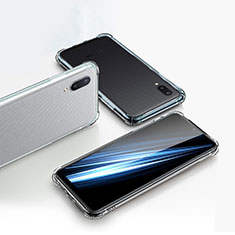 Cover Silicone Trasparente Ultra Sottile Morbida T02 per Samsung Galaxy M01 Chiaro