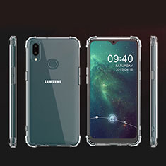 Cover Silicone Trasparente Ultra Sottile Morbida T02 per Samsung Galaxy M01s Chiaro