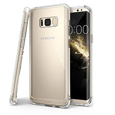 Cover Silicone Trasparente Ultra Sottile Morbida T04 per Samsung Galaxy S8 Plus Chiaro