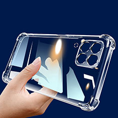 Cover Silicone Trasparente Ultra Sottile Morbida T05 per Samsung Galaxy F22 4G Chiaro