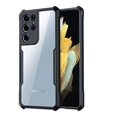 Cover Silicone Trasparente Ultra Sottile Morbida T05 per Samsung Galaxy S23 Ultra 5G Nero