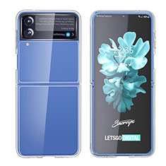Cover Silicone Trasparente Ultra Sottile Morbida T05 per Samsung Galaxy Z Flip3 5G Chiaro