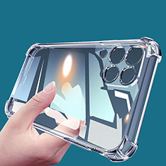 Cover Silicone Trasparente Ultra Sottile Morbida T10 per Samsung Galaxy A12 Nacho Chiaro