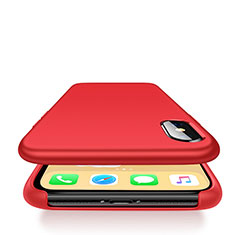 Cover Silicone Ultra Sottile Morbida 360 Gradi per Apple iPhone X Rosso