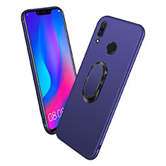 Cover Silicone Ultra Sottile Morbida con Magnetico Anello Supporto per Huawei Nova 3i Blu