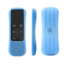 Cover Silicone Ultra Sottile Morbida per Apple TV 4 Blu