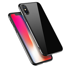 Cover Silicone Ultra Sottile Morbida Specchio J01 per Apple iPhone X Nero