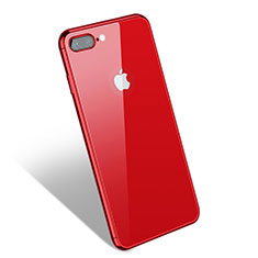 Cover Silicone Ultra Sottile Morbida Specchio S02 per Apple iPhone 8 Plus Rosso