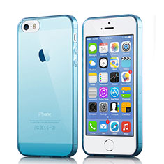 Cover TPU Trasparente Ultra Slim Morbida per Apple iPhone 5S Blu