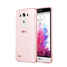 Cover TPU Trasparente Ultra Sottile Morbida per LG G3 Rosa