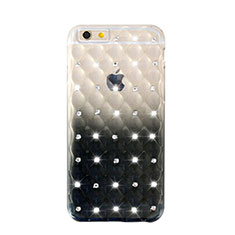 Cover Trasparente Diamante Strass Gioielli Sfumato Morbida per Apple iPhone 6S Nero