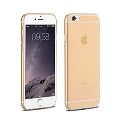 Cover Ultra Slim Trasparente Rigida Opaca per Apple iPhone 6 Plus Oro