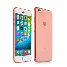 Cover Ultra Slim Trasparente Silicone Opaca per Apple iPhone 6S Plus Oro Rosa