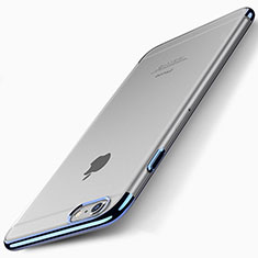 Cover Ultra Sottile Trasparente Rigida T01 per Apple iPhone 6S Plus Blu