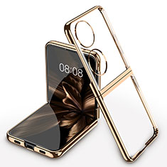 Custodia Crystal Trasparente Rigida Cover AC1 per Huawei P60 Pocket Oro