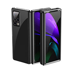 Custodia Crystal Trasparente Rigida Cover QH1 per Huawei Mate X2 Nero