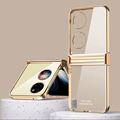 Custodia Crystal Trasparente Rigida Cover ZL1 per Huawei P50 Pocket Oro