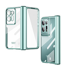 Custodia Crystal Trasparente Rigida Cover ZL1 per Oppo Find N2 5G Verde
