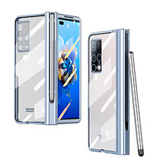 Custodia Crystal Trasparente Rigida Cover ZL2 per Huawei Mate X2 Blu