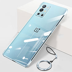 Custodia Crystal Trasparente Rigida Senza Cornice Cover H01 per OnePlus 9R 5G Chiaro