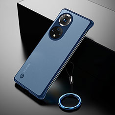 Custodia Crystal Trasparente Rigida Senza Cornice Cover H03 per Huawei Nova 9 Pro Blu