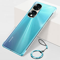 Custodia Crystal Trasparente Rigida Senza Cornice Cover H04 per Huawei Honor 70 Pro 5G Blu