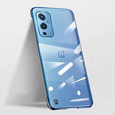 Custodia Crystal Trasparente Rigida Senza Cornice Cover per OnePlus 9 5G Blu