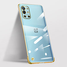 Custodia Crystal Trasparente Rigida Senza Cornice Cover per OnePlus 9R 5G Oro